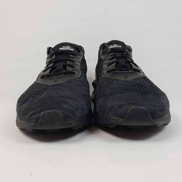 Nike Air Max Flyknit Racer Mens Size 13 Triple Black Running Sneaker Shoes main image 4
